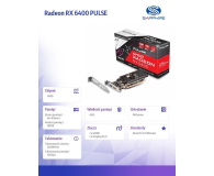 SAPPHIRE TECHNOLOGY Radeon RX 6400 PULSE GAMING 4GB GDDR6 64bit DP/HDMI 11315-01-20G - 742557 - zdjęcie 10